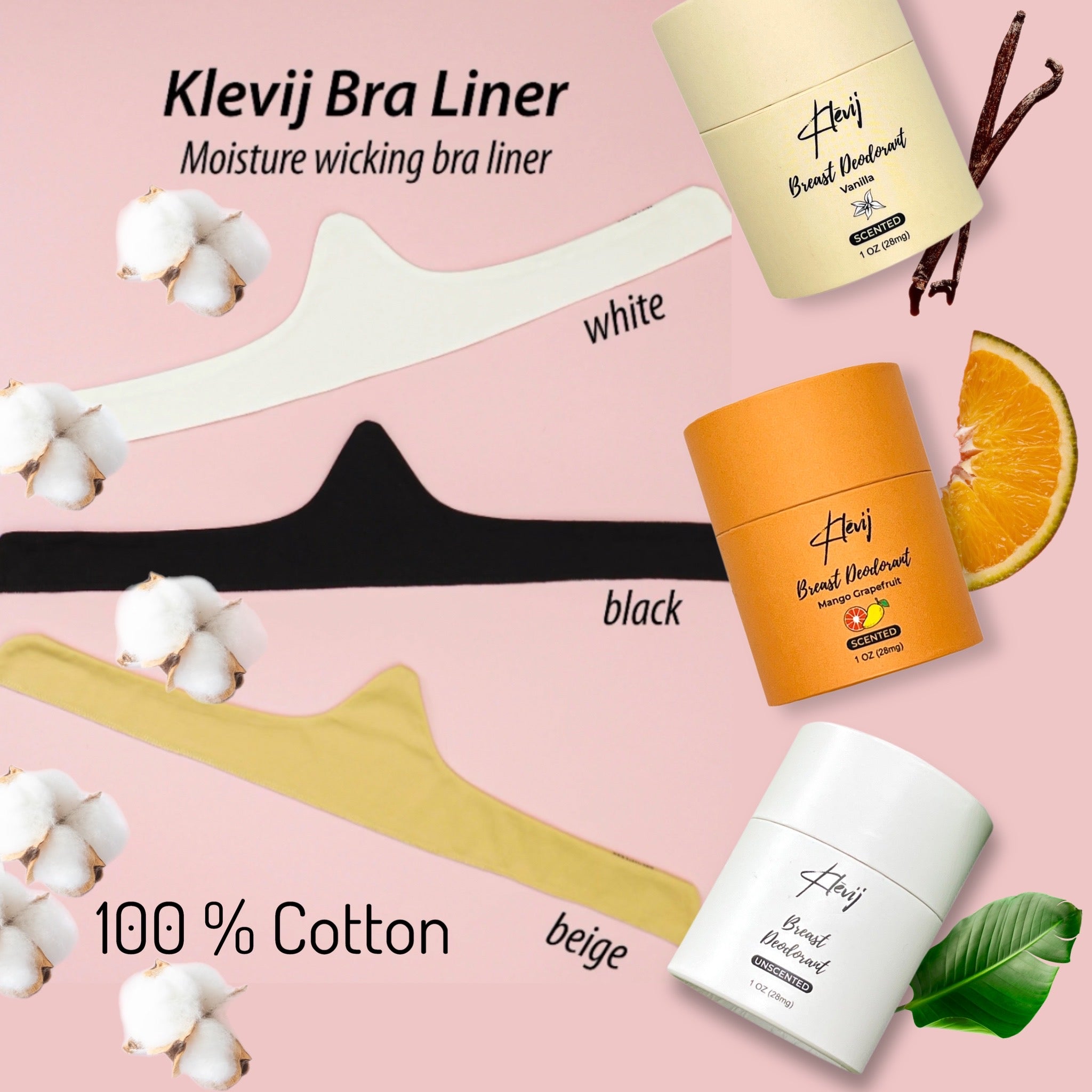 Stay Fresh on-the-go with Klevij Mini Breast Deodorant and Bra Liner C