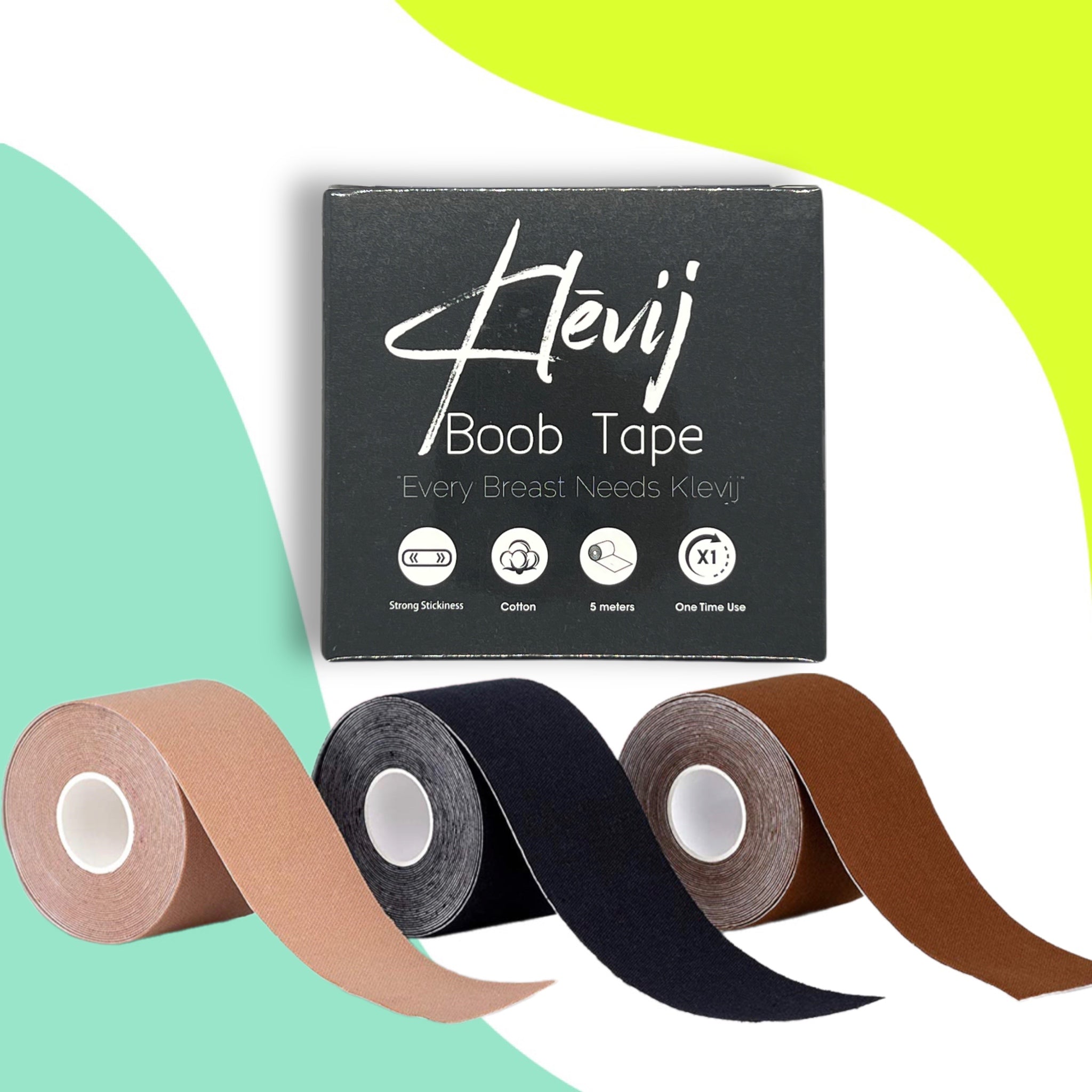 Boob Lift Tape and Silicone Nipple Covers by Klevij | Comfortable and Hypoallergenic for All Cup Sizes